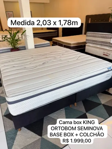 Colchão KING ORTOBOM SEMINOVO TOP - Entrego!