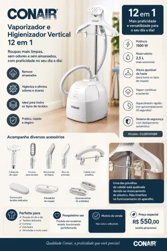Ferro a vapor Conair