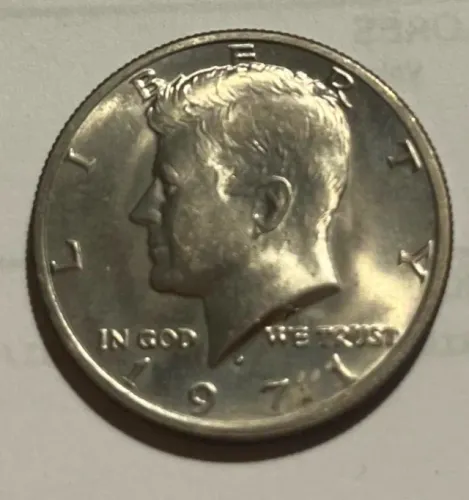 Moeda antiga americana half dollar 1971