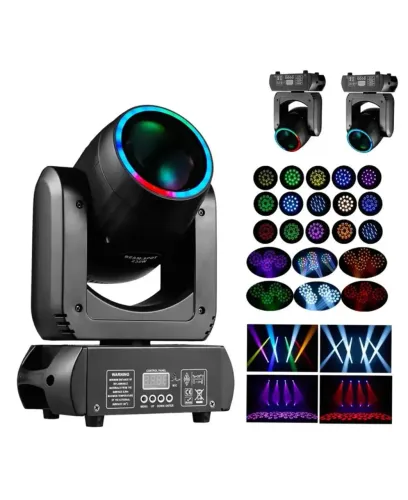 2 Moving Head 230w LED Beam RGBW Prisma<br>2<br>Giratório Dmx