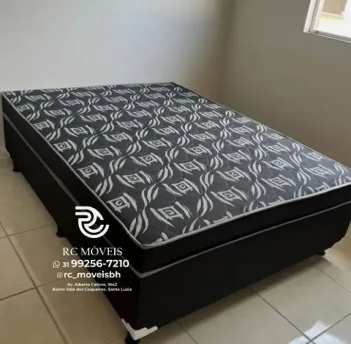 Cama box de casal com Molas Ensacadas OrthoBox 1.38x1.88 Completa | Entrega Rapida