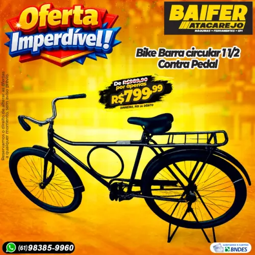 Bike Barra Circular 11/2 Contra Pedal