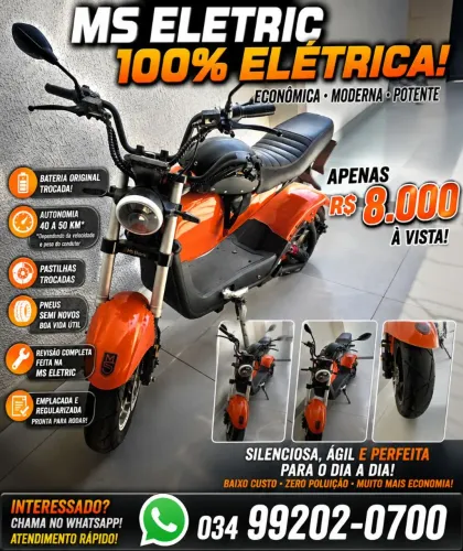 Scooter Elétrica Moderna revisada e conservada.