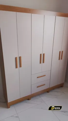 Guarda Roupa Angra 6 Portas 2 Gavetas Pronta Entrega