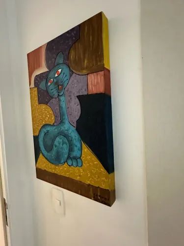 Quadro em tela pintado a mão