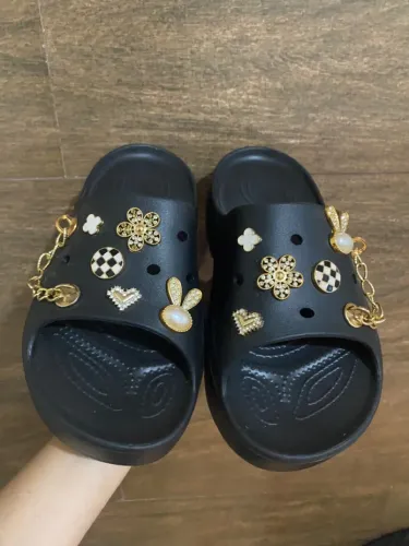 Chinelo plataforma babuche preto novo / forma pequena veste 36/37