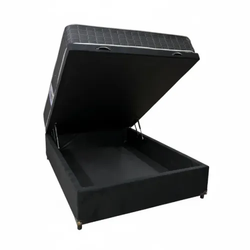 CAMA BOX BAU E COLCHAO CASAL