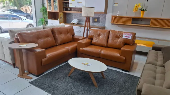 Sofá Conjunto 2 e 3 lugares no courissimo 