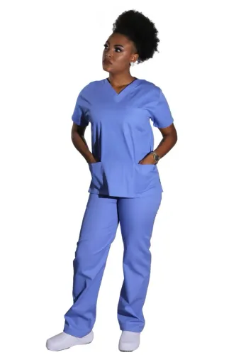 Pijama cirúrgico algodão - Azul Claro