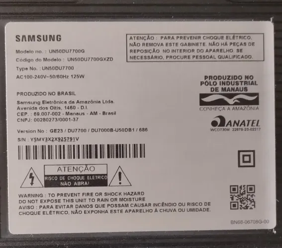 Tv smart Samsung 50 polegadas com tela quebrada