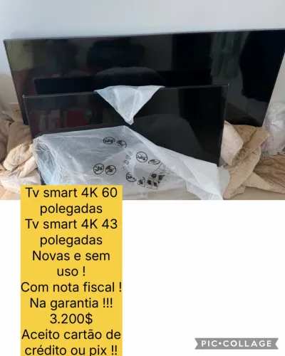 Tv smart 4K de 60 polegadas e 43 polegadas !