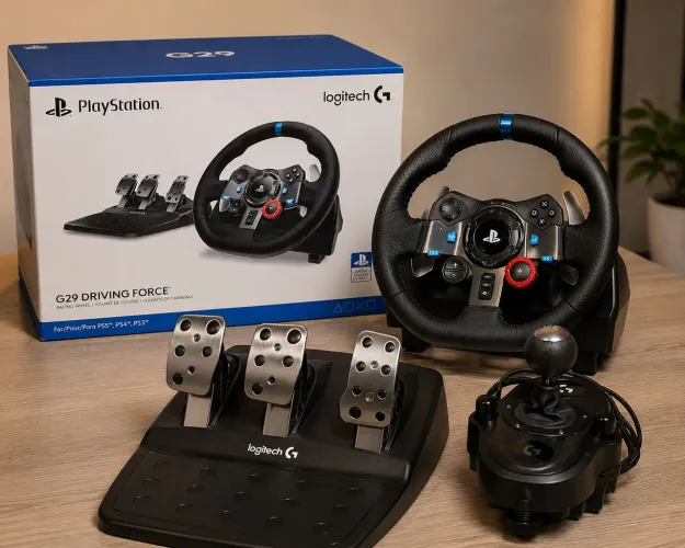 Volante Gamer G29 Driving Force Logitech Com Cambio Completo