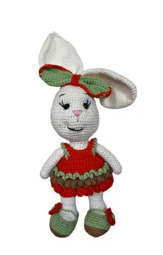 PRONTA ENTREGA Coelho Laranja em Crochê Amigurumi Pelúcia Artesanal