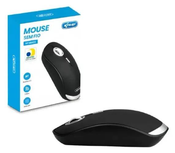 MOUSE SEM FIO RECARREGÁVEL KNUP KP-MU023