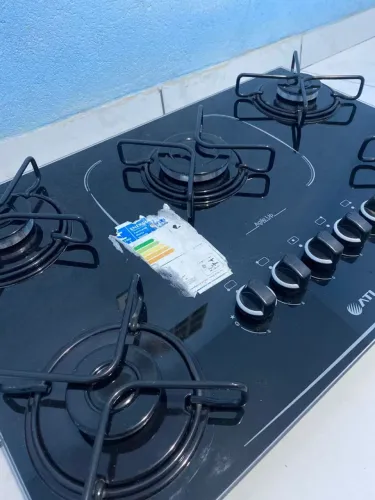 Cooktop Atlas 5 Bocas - Vidro Preto | Ótimo Nunca usado