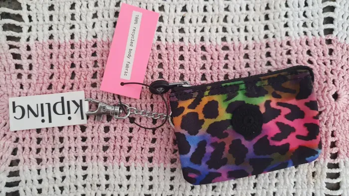 Necessaire pequena Kipling Creativity estampa Wild Leopard