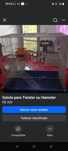 Gaiola para Twister ou Hamster