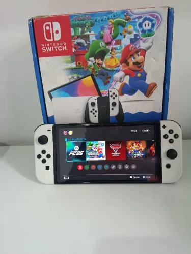 Nintendo switch OLED completo, com muitos jogos