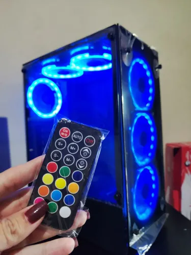 Gabinete Gamer Rise Mode Galaxy - 6 Fans ARGB | Novo