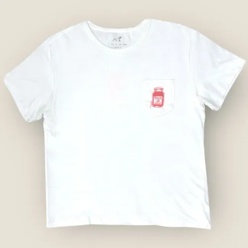 R$15 CAMISETA MASC BRANCA M/G ? 2 POR R$28