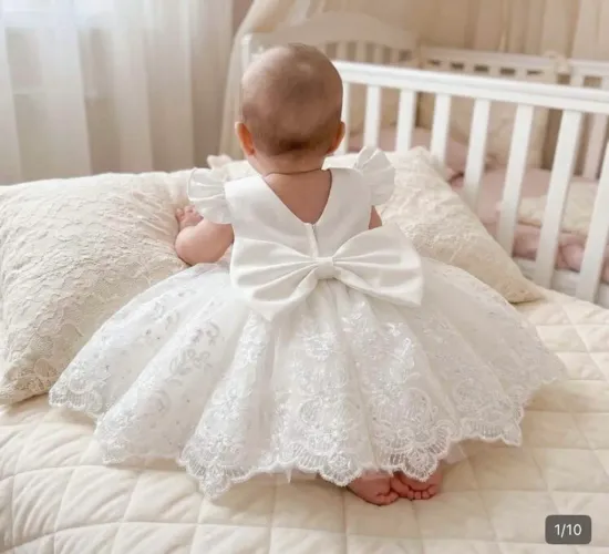 Vestido de festa branco (bebê)