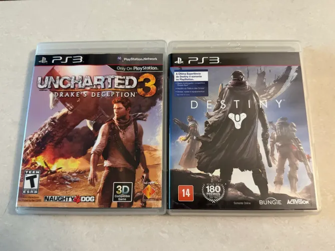 Kit Jogos PS3 Uncharted 3 e Destiny