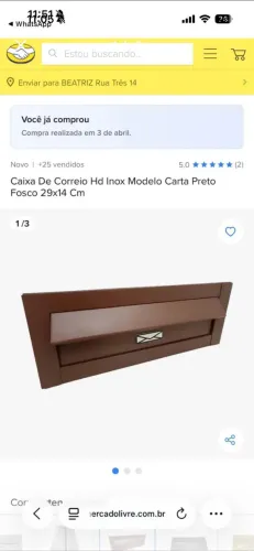 CAIXA DE CORREIO NOVA NO PLASTICO