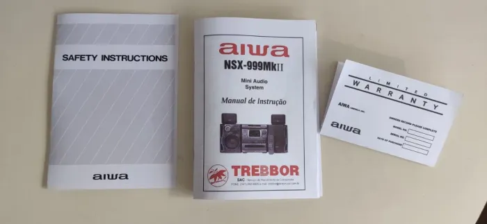 Manual instruções Aiwa nsx999 mkII