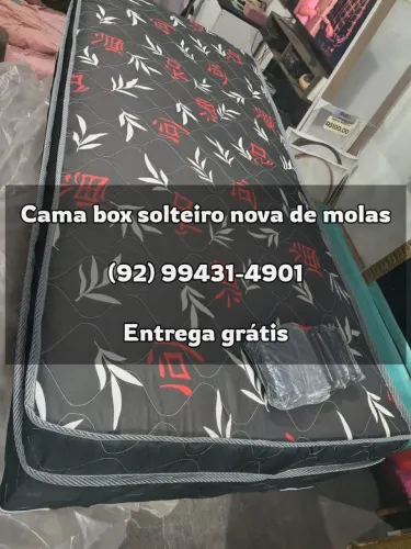 Cama Box Nova no Plástico - Molas Solteiro (ENTREGO GRÁTIS)