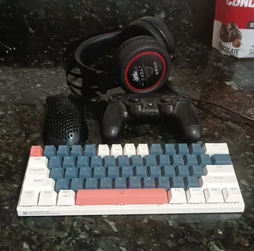 Kit, Teclado K500-B61, Mouse Controle e Fone gamer