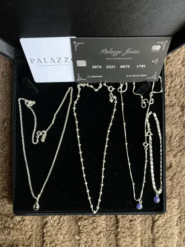 Pratas Femininas Legítimas 925 3 Colar e 1 pulseira