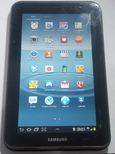 Tablet Samsung Galaxy Tab 2 GT-P3100 de 16GB  tela trincada funcionando 