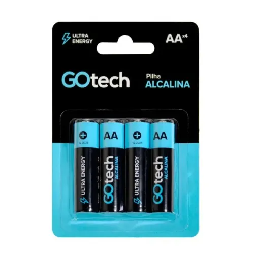 PILHA ALCALINA PALITO AAA C/4 UN - GOTECH