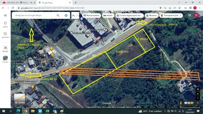 Terreno Comercial Frente BR 280 em Araquari