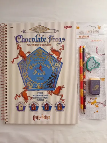 Caderno univ espiral 1x1 Harry Potter 80 folhas