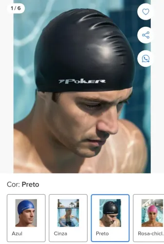 Touca de natação poker silicone 