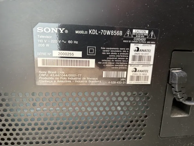 Smart TV Sony 70 polegadas KDL-70W856B