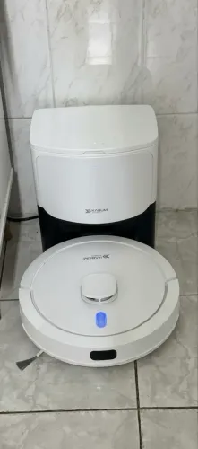 Robô Aspirador KaBuM! Smart 900 Branco - Com Base de Esvaziamento Automático 