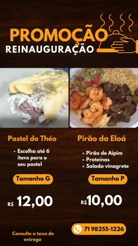 REINAUGURAÇÃO pirão e pastel
