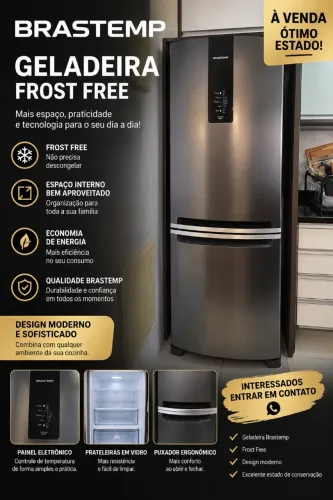GELADEIRA BRASTEMP FROST FREE À VENDA!