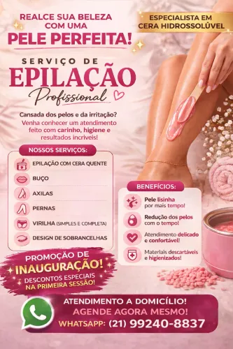 Serviço de Epilação Profissional a domicilio 