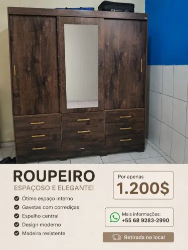 Guarda roupa semi-novo