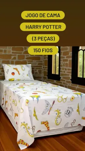 Jogo de cama Harry Potter (3 peças) 150 fios .