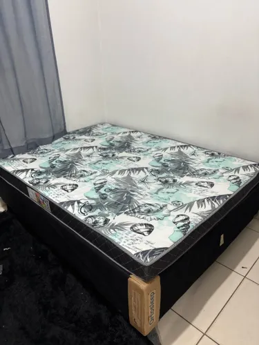 Cama de casal boxe base + colchão