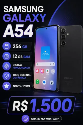 Vendo A54 256 giga tudo original de fábrica digital na tela 