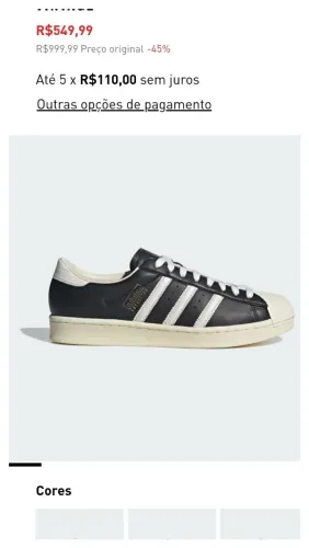 Tênis Adidas superstar vintage 