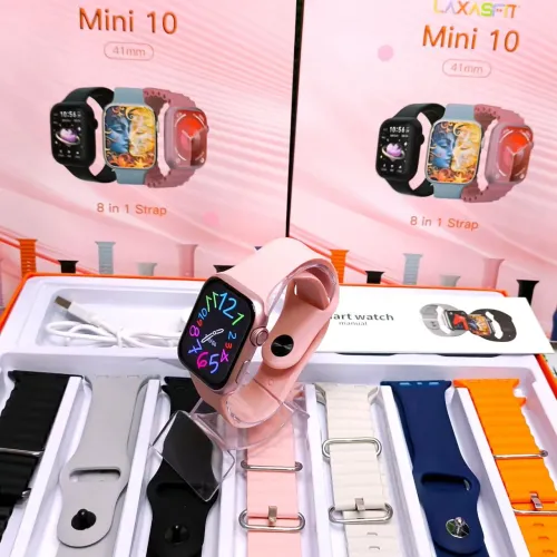Smartwatch Relógio Mini 10, Com 8 Pulseiras Atacado e Varejo 
