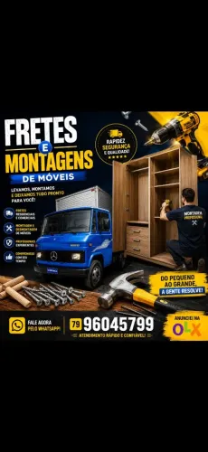 Montagens de móveis e fretes p/ todo brasil 