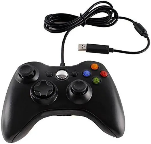 CONTROLE XBOX 360 COM FIO, FUNCIONA TANTO PARA PC (PLUG AND PLAY) QUANTO PARA XBOX 360!