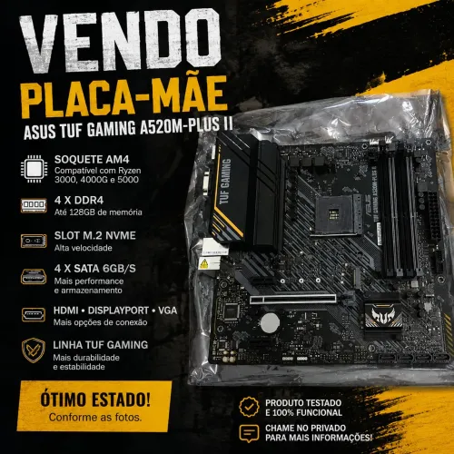 Placa mãe TUF Gaming A520M-PLUS ll